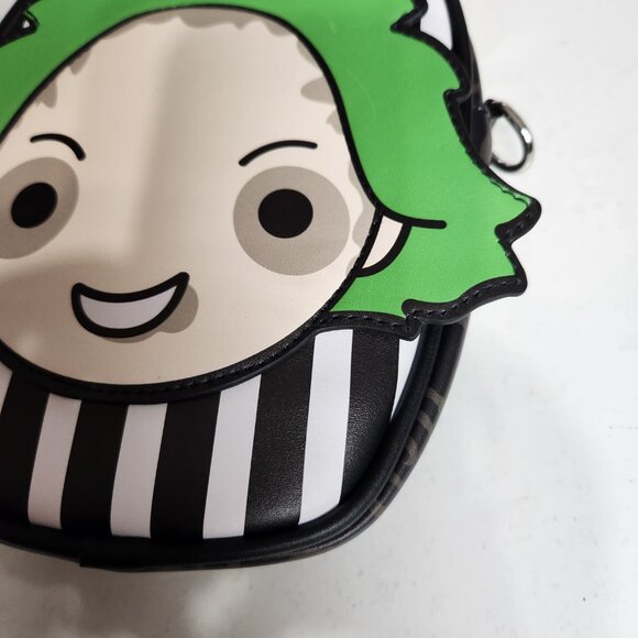 NWT Buckle Down Horror Movie Vegan Leather Beetlejuice Chibi Mini Crossbody Bag - Picture 4 of 16